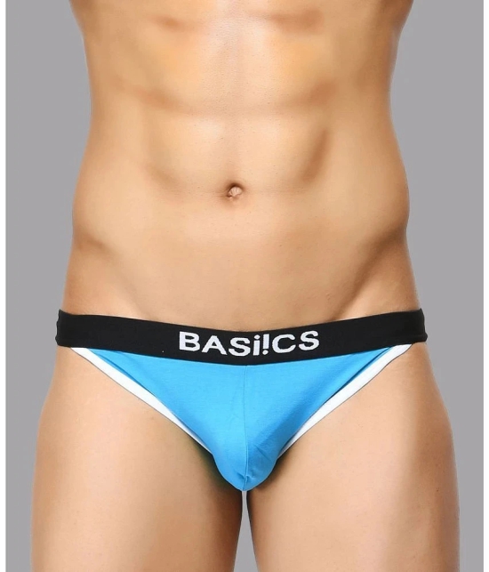 BASIICS By La Intimo Spandex Mens Briefs ( Blue ) BCSBR02 - None