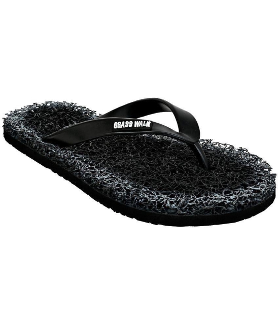 GRASS WALK - Black Men's Thong Flip Flop - None