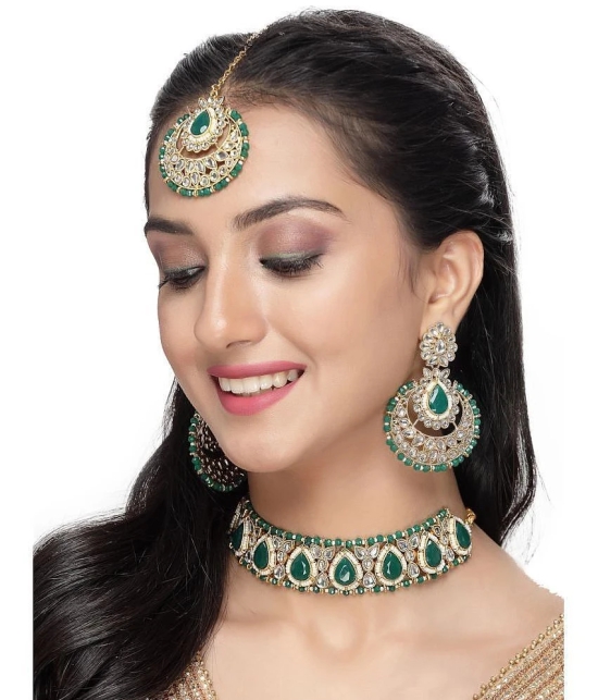 Sukkhi Green Alloy Necklace Set ( Pack of 1 ) - Green