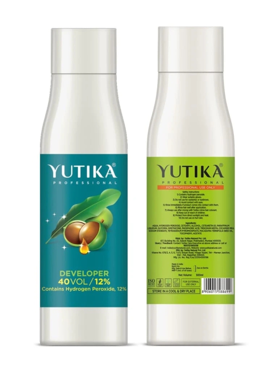 Yuthika Professional Blonder Powder 250g with Hair Color Developer 40 Volume (12%) 500ml