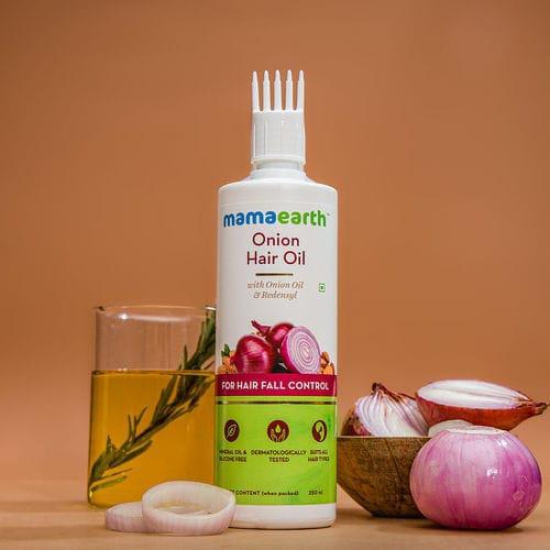 Mamaearth Onion Hair Oil with Onion & Redensyl for Hair Fall Control (150ml)