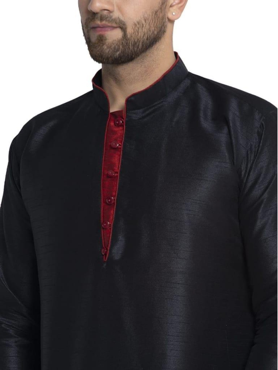 Banity Bey Men's Dupion Regular Fit Dhoti Kurta Set |Soft and Comfortable Kurta Set |Kurta Dhoti Set Special for Mens