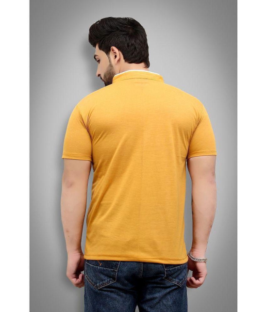 Forbro - Mustard Cotton Blend Regular Fit Men's T-Shirt ( Pack of 1 ) - None