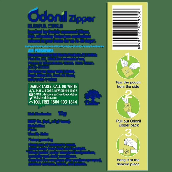 Odonil Zipper Air Freshener - Blissful Citrus, 10 G