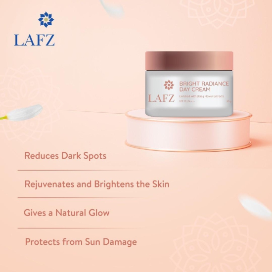 LAFZ Bright Radiance Day Cream, Reduces Dark Spots, Rejuvenates & Brightens Skin, 50g