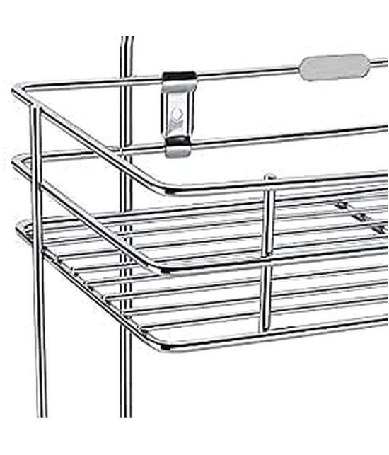 Home Lane Silver Stainless Steel Wall mount Stand ( Pack of 1 ) - Silver