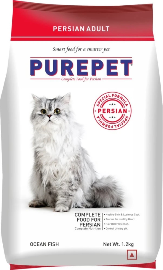 Purepet Persian Ocean Fish Fish Dry Adult Cat Food, 1.2 Kg