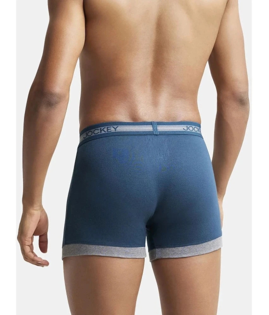 Jockey 1017 Men Super Combed Cotton Rib Solid Boxer Brief-Reflecting Pond & Mid Grey Mel (Pack of 2) - None