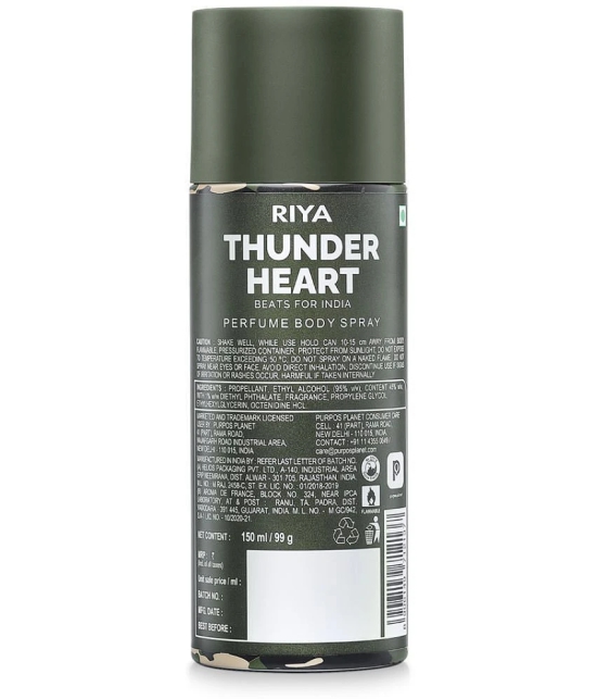 Riya Thunder Heart Deodorant Spray & Perfume For Men 300 ( Pack of 2 )