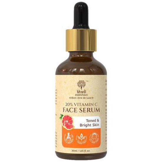 Khadi Essentials 20% Vitamin C Face Serum - For Toned & Bright Skin, 30 ml