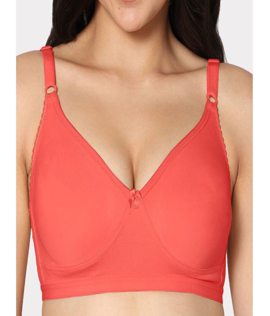 IN CARE LINGERIE - Red Cotton Non Padded Women''s T-Shirt Bra ( Pack of 1 ) - None