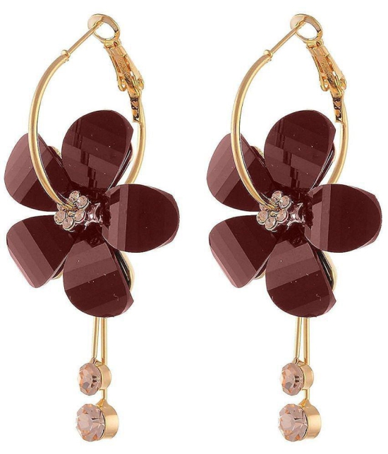 YOUBELLA Brown Danglers Earrings ( Pack of 1 ) - Brown