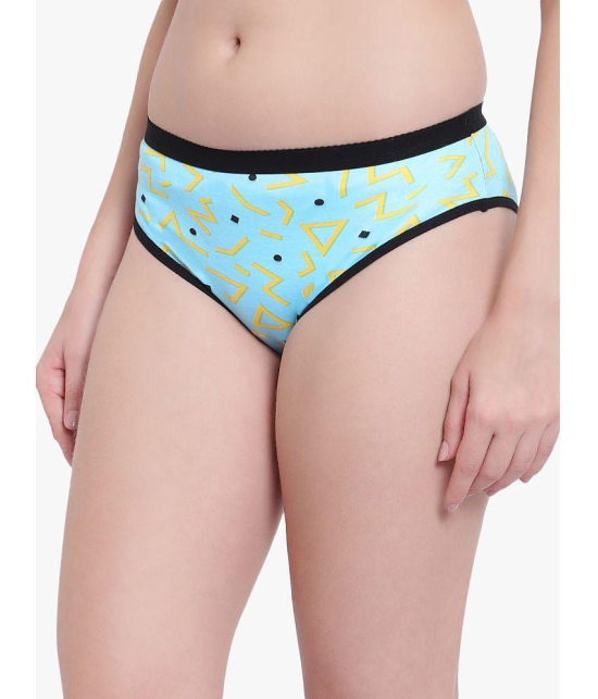 Bruchi Club - Light Blue Blended Printed Women's Bikini ( Pack of 1 ) - None