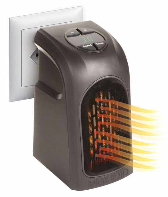 Triangle Ant Mini Handy Heater For Door Room, Office,Work Spaces, Benches 350 W Electric Fan Heater Black