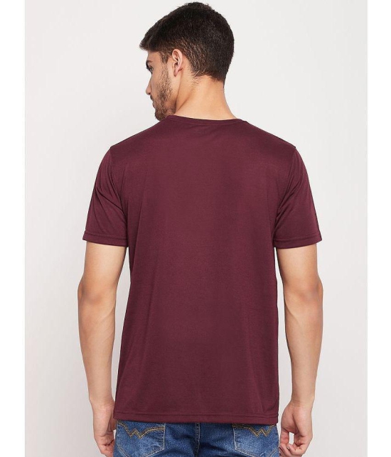 UBX - Maroon Cotton Blend Regular Fit Mens T-Shirt ( Pack of 1 ) - None