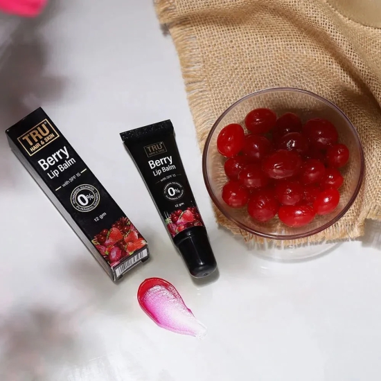 Tinted Berry Lip Balm – SPF 15 | Shea Butter, Almond Oil & Beetroot -10gm | Hydrating Lips-Default