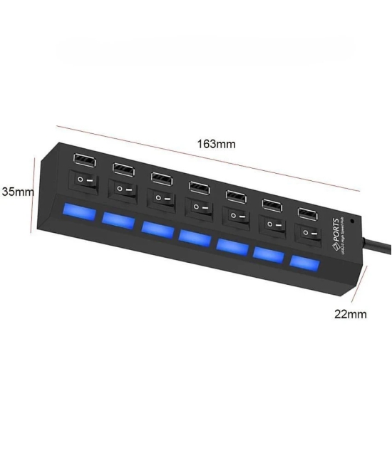 UGPro 7 port USB Hub WIth Independent On / Off Switch for each port