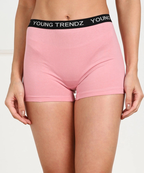 Young trendz Women Boy Short Pink Panty-S / Pink