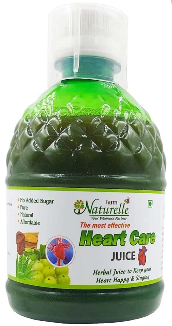 Farm Naturelle-Most Effective Ayurvedic Heart care juice-Combination of Arjun Bark, Amla and Aloevera-Strenthens Heart muscles, Reduces cholestrol and cleans blockages-4+4 Free-8x400ml+ 8x55g Herbs Infused Forest Honey