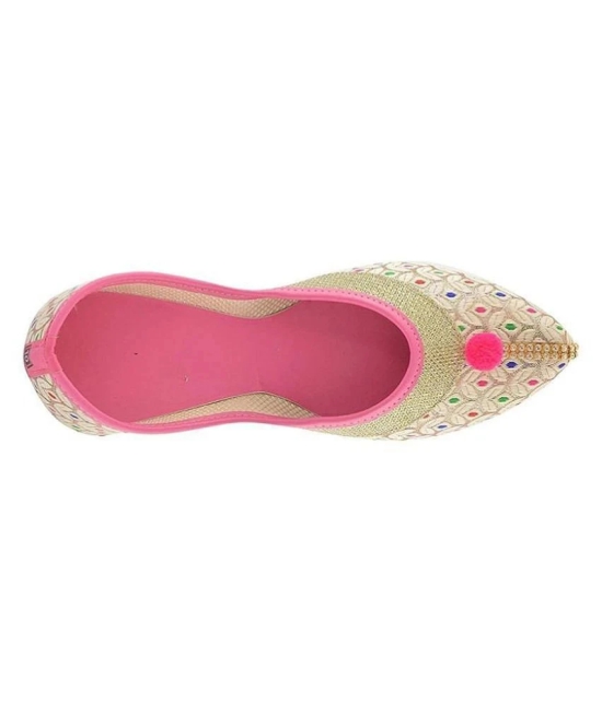 Apratim Pink Ethnic Footwear - None