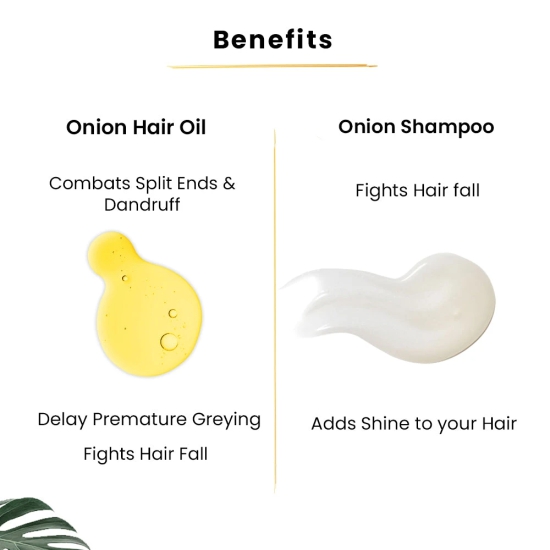 Onion Shampoo and Onion Hair Oil with heater-Default