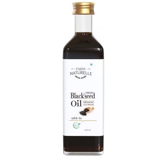 Farm Naturelle 100% Pure, Natural, Organic Black Seed Oil-(Hindi-Kalongi Oil)250ML