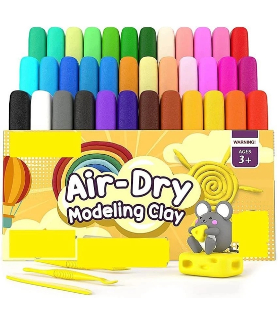 Eclet (Pack of 12) Air Dry Clay, Colorful Children Soft Clay, Creative Art Crafts, Gifts for Kids-Multi Color. Non-Toxic Modeling Magic Fluffy Foam Bouncing Clay Putty Kit for Kids with Tool