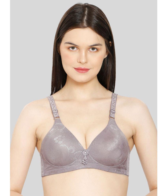 ILRASO - Purple Cotton Blend Lightly Padded Women's T-Shirt Bra ( Pack of 1 ) - None