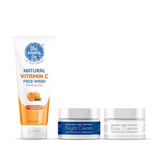 Natural Vitamin C Face Wash + Mini Night Cream + Mini Day Cream