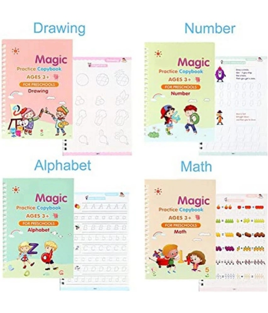 Sank Magic Practice Copybook (4 Books +10 Refills + 1Grip +1 Pen) - magic book, magic practice book, sank magic practice book, magic practice copybook, sank magic practice copybook, magic bo