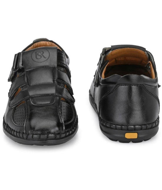 ShoeRise - Black Mens Sandals - None