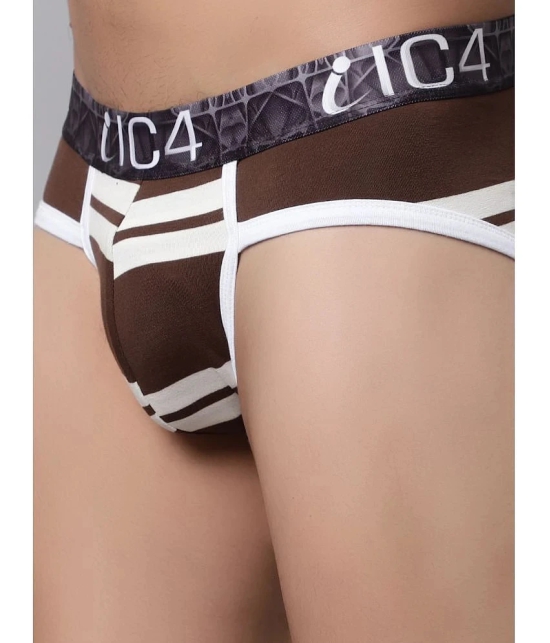 IC4 - Brown Brief Modal Mens Briefs ( Pack of 1 ) - None