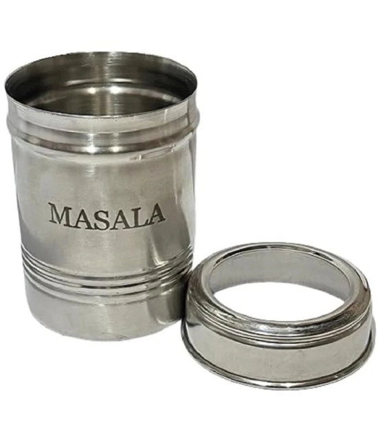 Dynore Masala Dabbi Steel Silver Spice Container ( Set of 1 ) - Silver