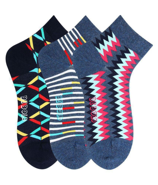 Bonjour Cotton Ankle Length Socks Pack of 4 - Multi