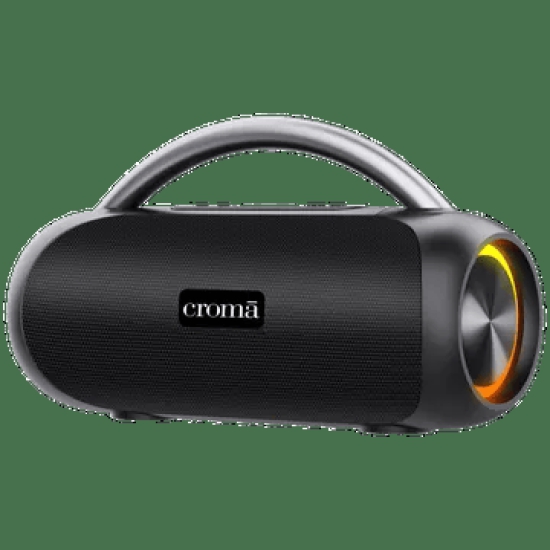 Croma 20W Portable Bluetooth Speaker (Water Resistant, 5 Hours Playback Time, Premium Black