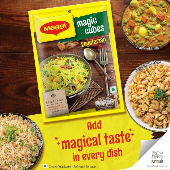 Nestle Maggi Magic Cubes, Vegetarian Masala 10 Cubes, 40 G