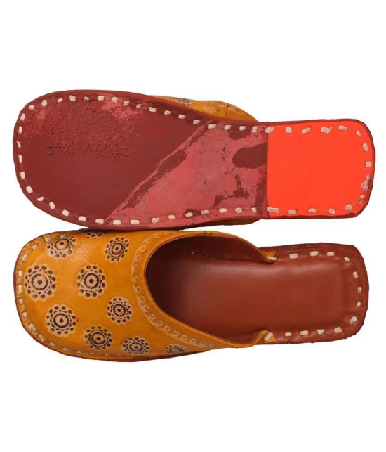 Raj - Yellow Womens Mules - None