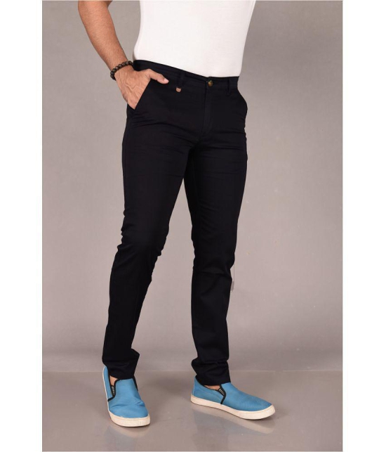 Aflash Slim Flat Mens Chinos - Dark Blue ( Pack of 1 ) - None