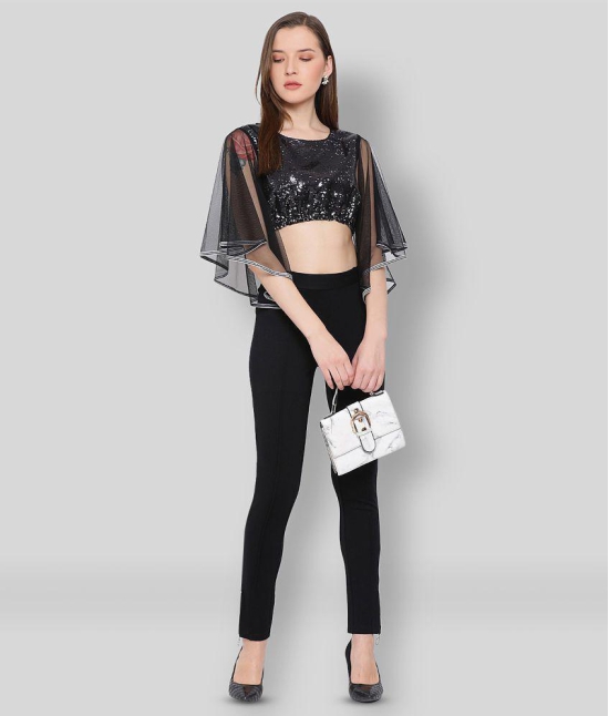 ALL WAYS YOU - Black Polyester Womens Crop Top ( Pack of 1 ) - L