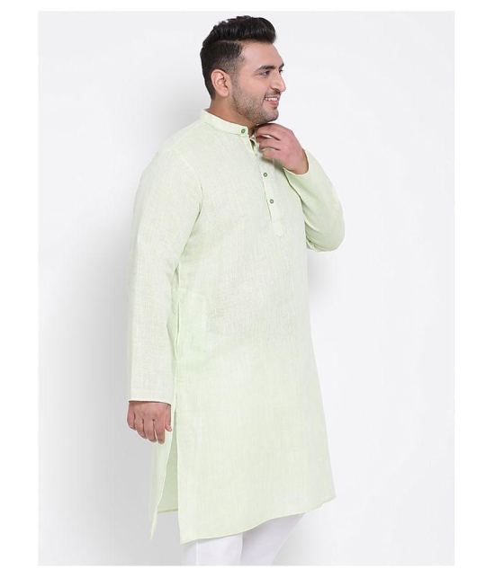 Hangup Green Linen Kurta - None