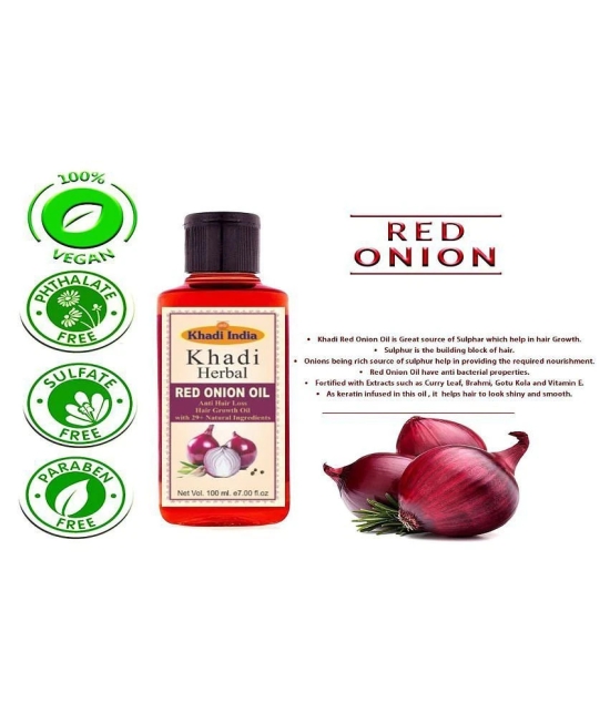 Khadi Red Onion oil with Keratin Infused & Hair Tonic 100 mL