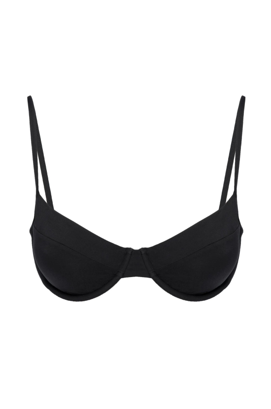 Underwired Bralette Black Two Pcs Bikini-M