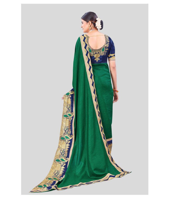 offline selection Green Dola Silk Saree - Single