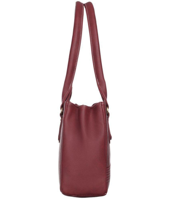 Fostelo - Maroon PU Shoulder Bag - Maroon