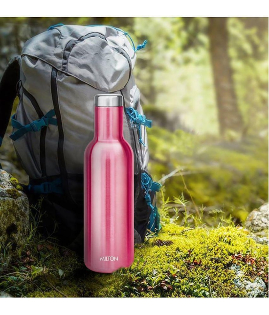 Milton Charm 600 Thermosteel 24 Hours Hot or Cold Water Bottle, 550 ml, Pink - Pink