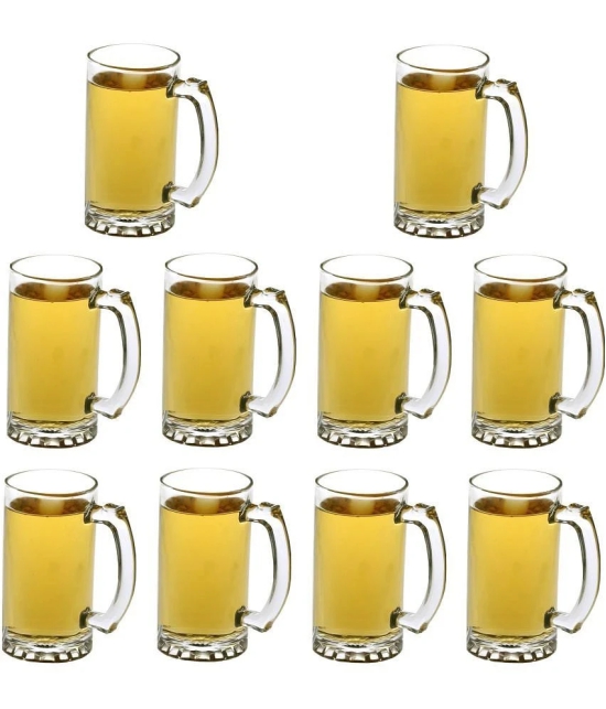 Somil Beer Mug Glasses Set,  500 ML - (Pack Of 10)