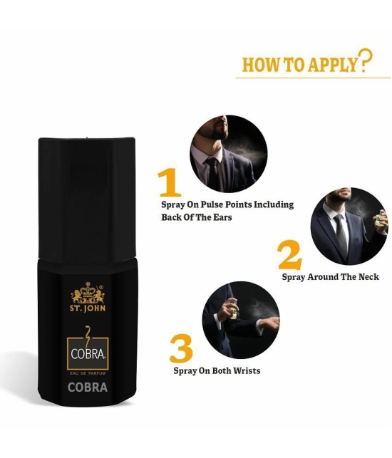 ST.JOHN Cobra Perfume Long Lasting Pocket Perfume For Men 10ml Each (30ml) - Pack of 3