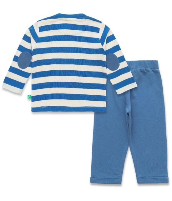 Juscubs Blue Cotton Baby Boy Top & Trouser ( Pack of 2 ) - None