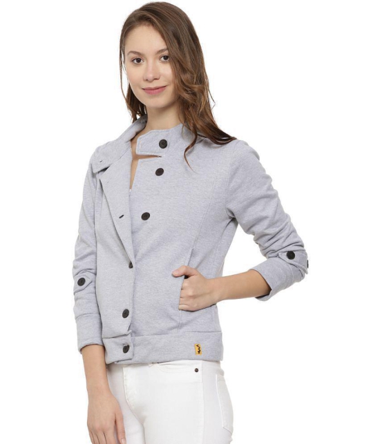 Campus Sutra Cotton Grey Blazers - L