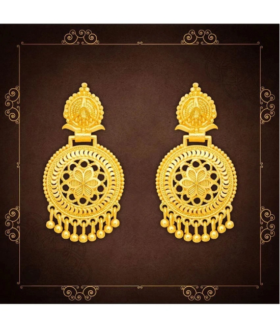 LUV FASHION Golden Chandbalis Earrings ( Pack of 1 ) - Golden